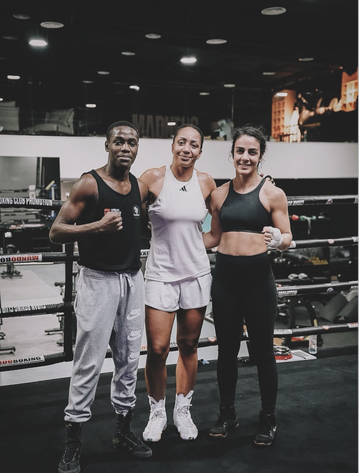 Muhammad Musa with female olympian--Estelle Mossely