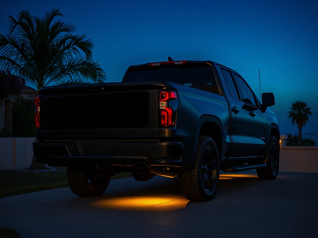 Full-size pickup after a ceramic coating detail