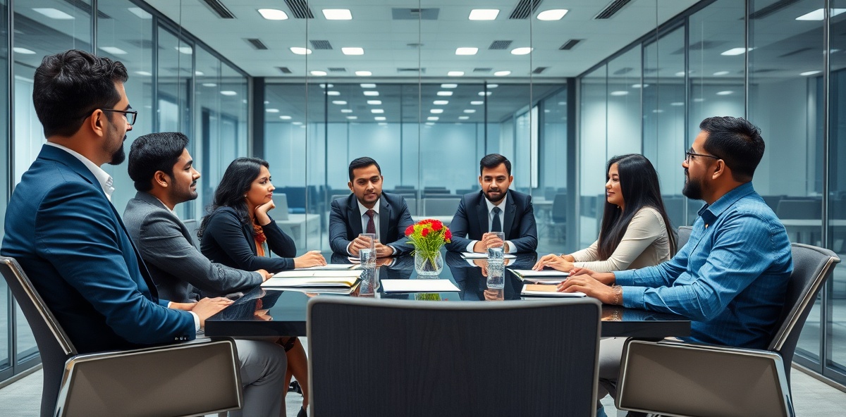 Professional team meeting