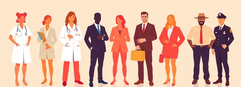Diverse professional silhouettes