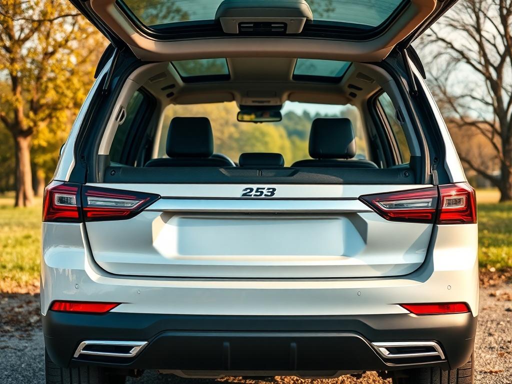 A realistic high resolution image of a spacious 7 seat