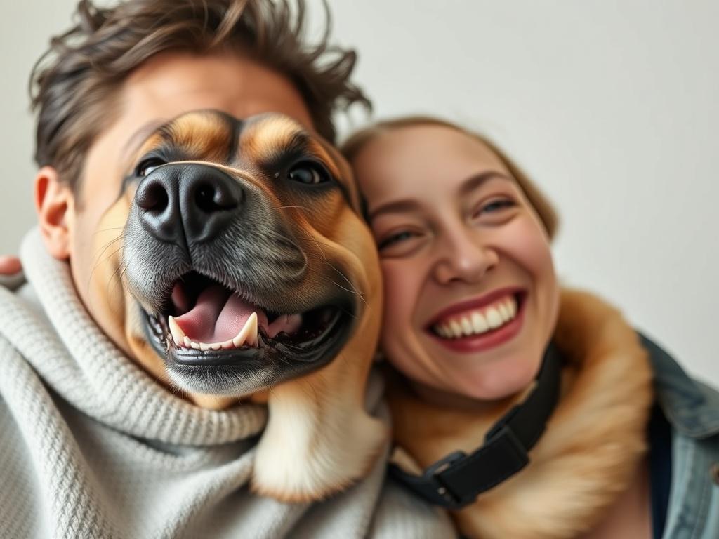 A close up shot of a person smiling with a