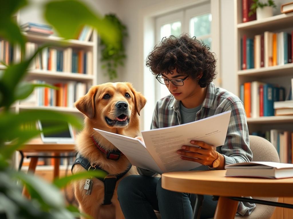 A close up shot of a person reviewing documents with