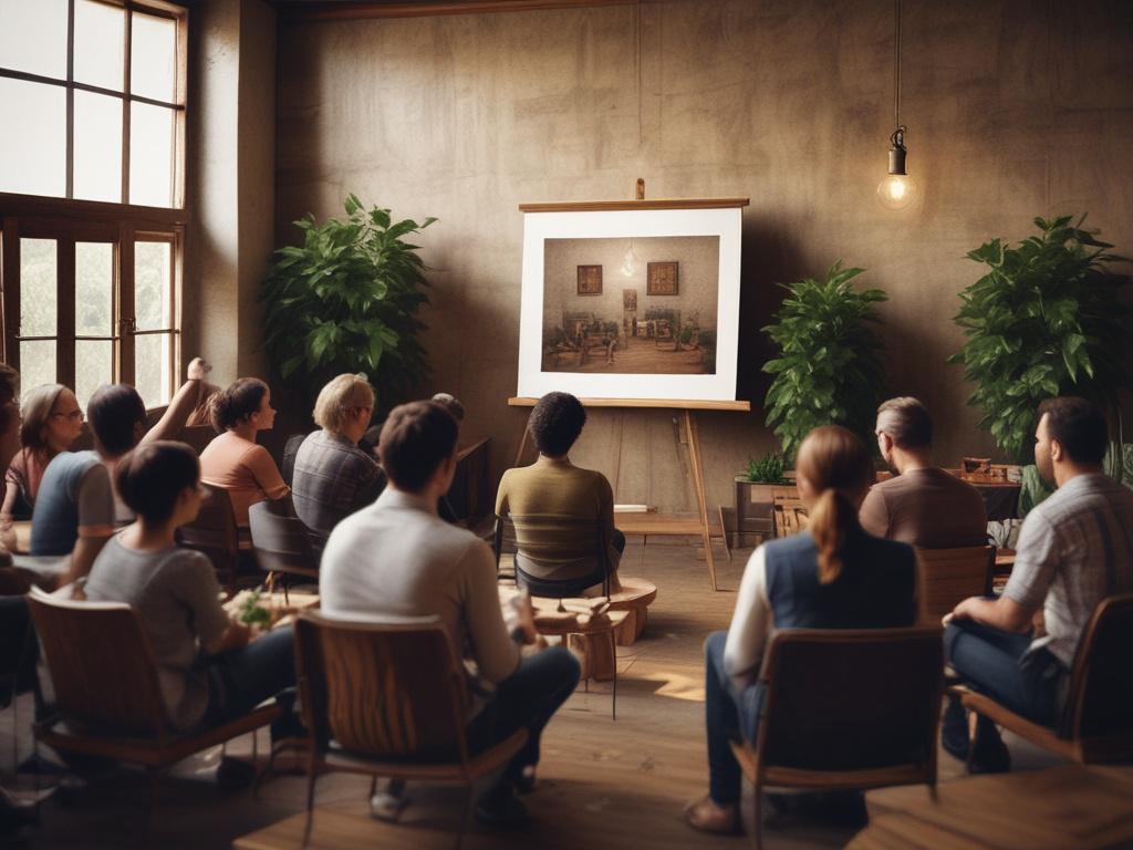 A realistic high resolution of a single expert speaker presenting