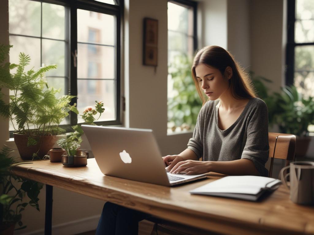 A realistic high resolution of a professional woman filling out