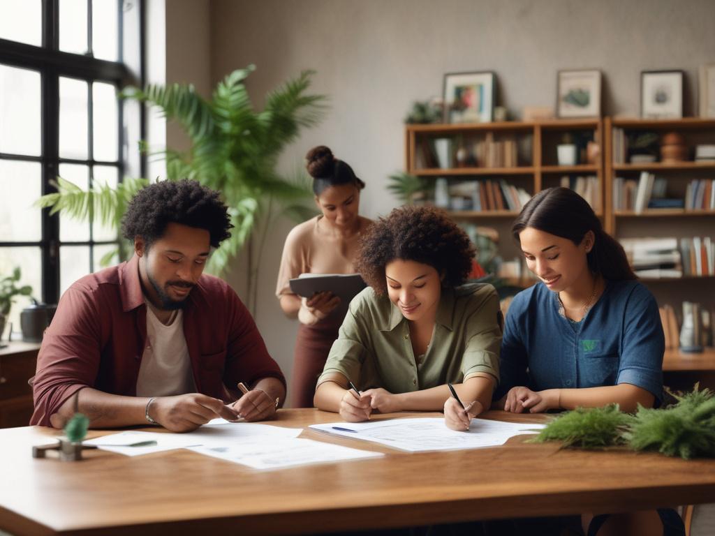 A realistic high resolution of a diverse group of NGO