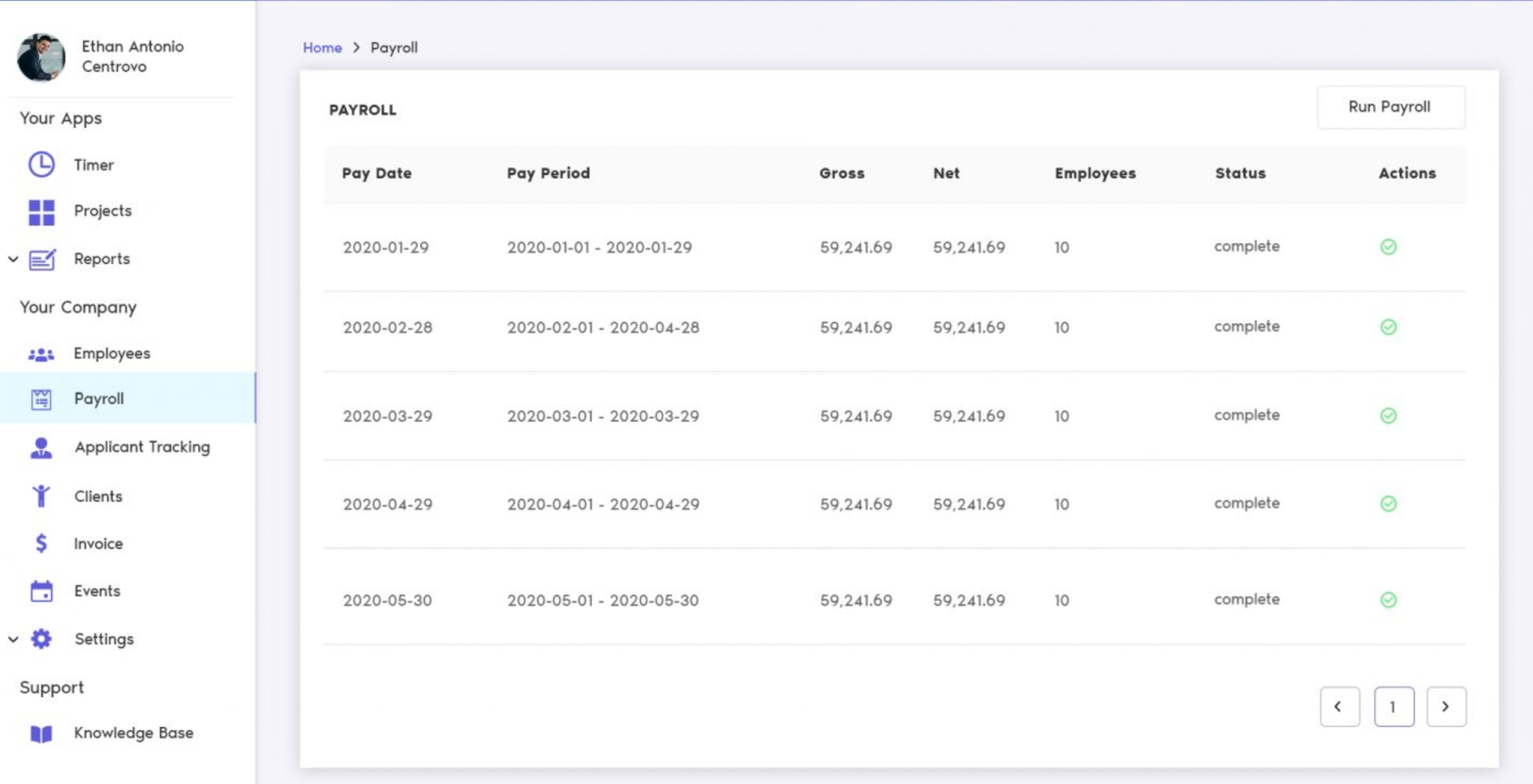HR and payroll features