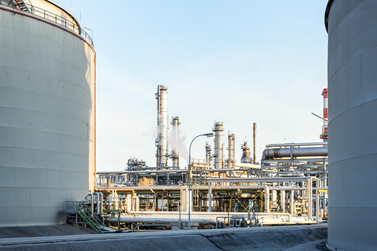 OMV Oil Refinery in Schwechat, Austria.