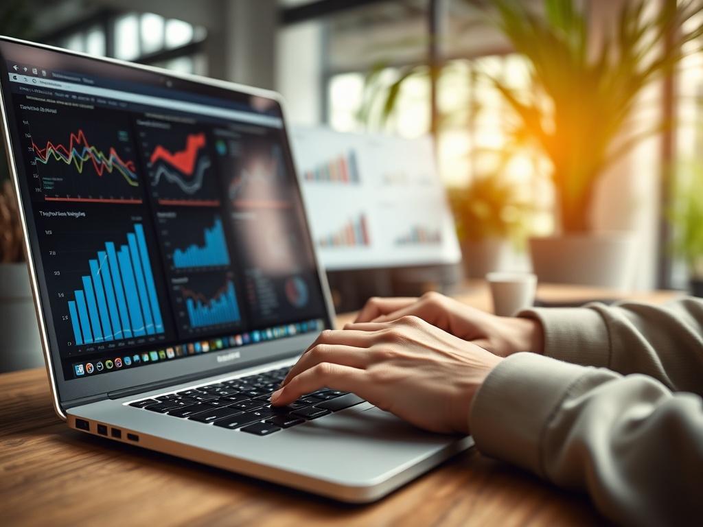 A hyper realistic close up shot of a marketing strategist