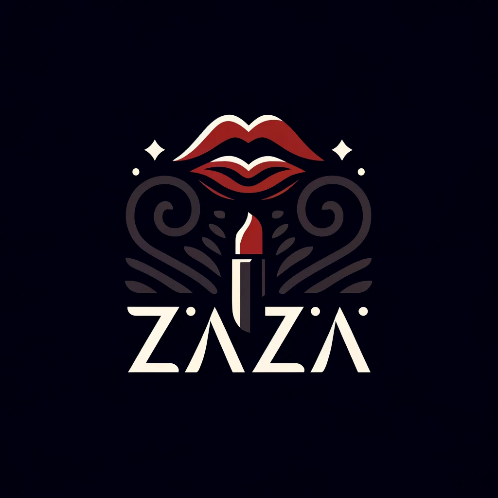 dall·e 2024-04-16 07.31.01 - a refined and unique logo for 'zaza', a lip care brand targeting black african girls and women. the design should be ultra-professional and elegant, i.webp