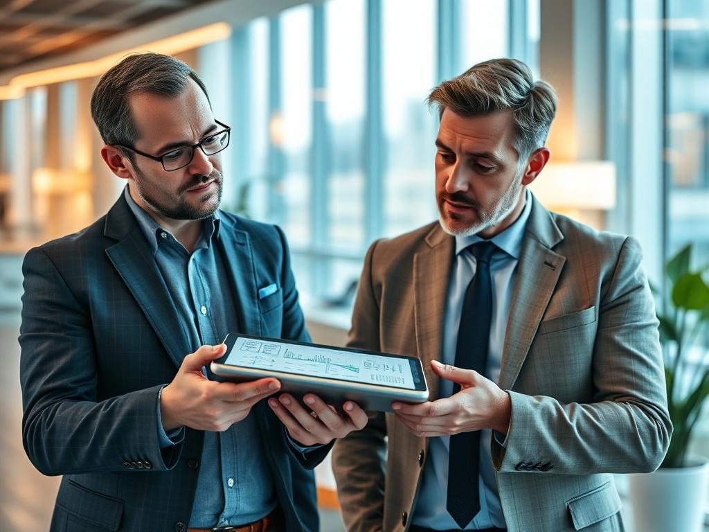 A close up shot of a professional consultant discussing energy