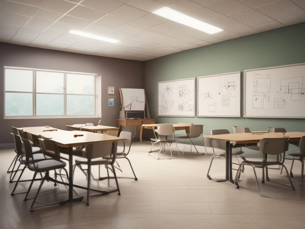 modern classroom, interactive learning, education, technology