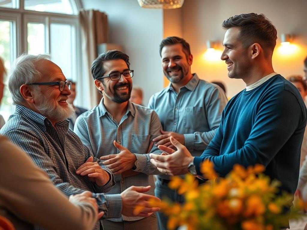 A high resolution image of a group of male allies,