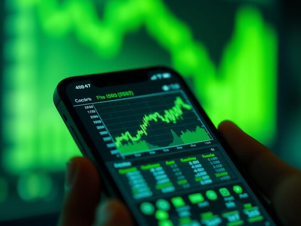 A hyper realistic close up shot of a smartphone displaying