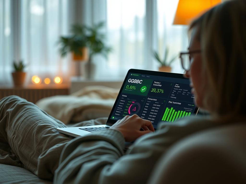 A beautifully rendered image of a person relaxing at home,