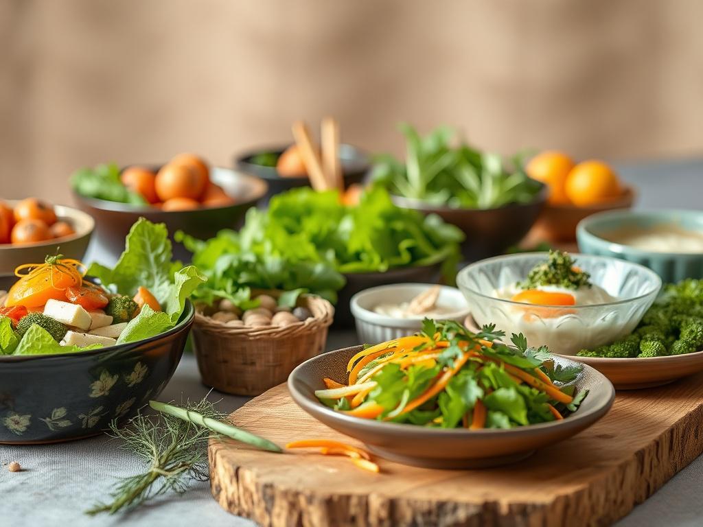 An elegant display of a sustainable catering setup featuring a