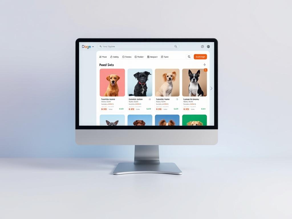 A clean and modern interface of an online platform displaying