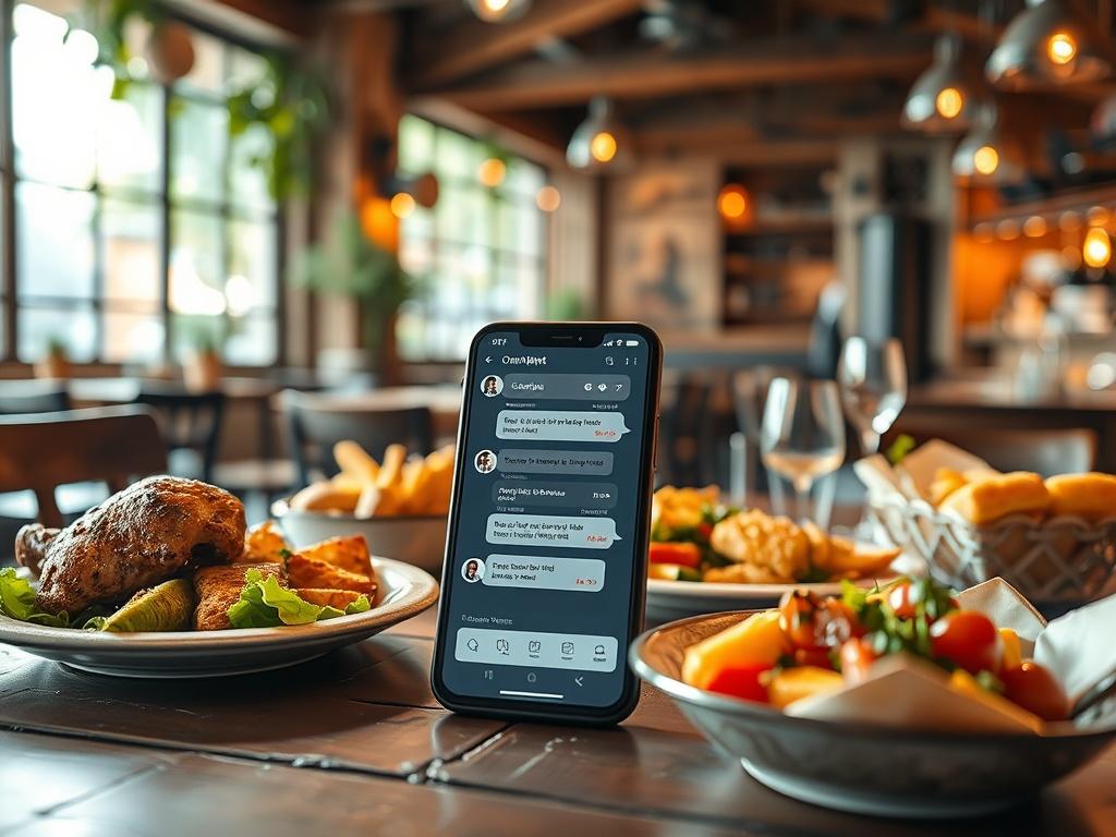 A realistic high resolution image of a chatbot interface displayed