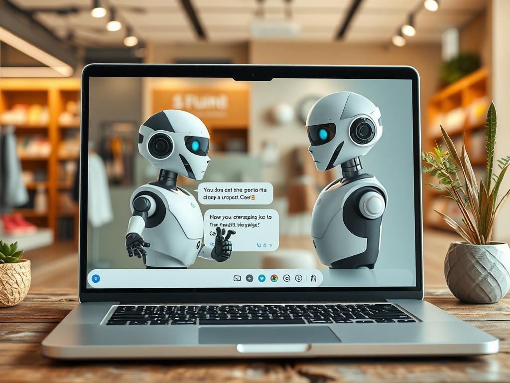 A realistic high resolution image of a friendly chatbot on