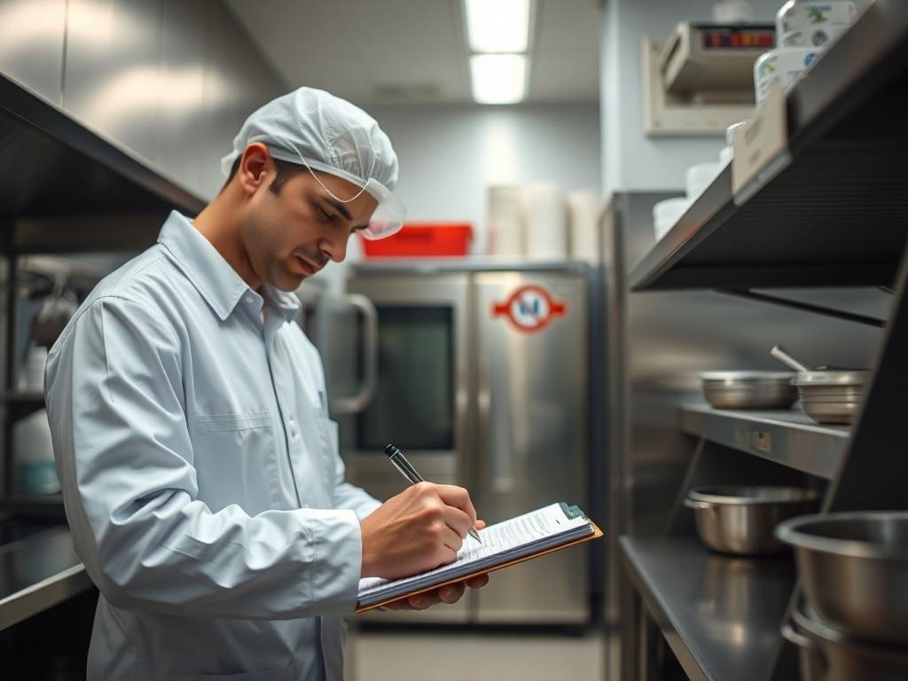 A high resolution close up shot of a food safety