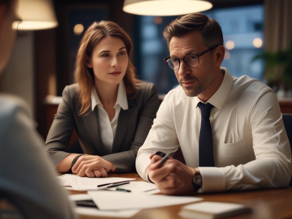 a close up shot of a financial coach consulting with