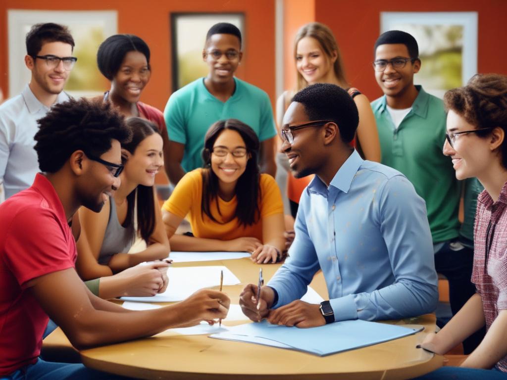 A realistic high resolution of a diverse group of young