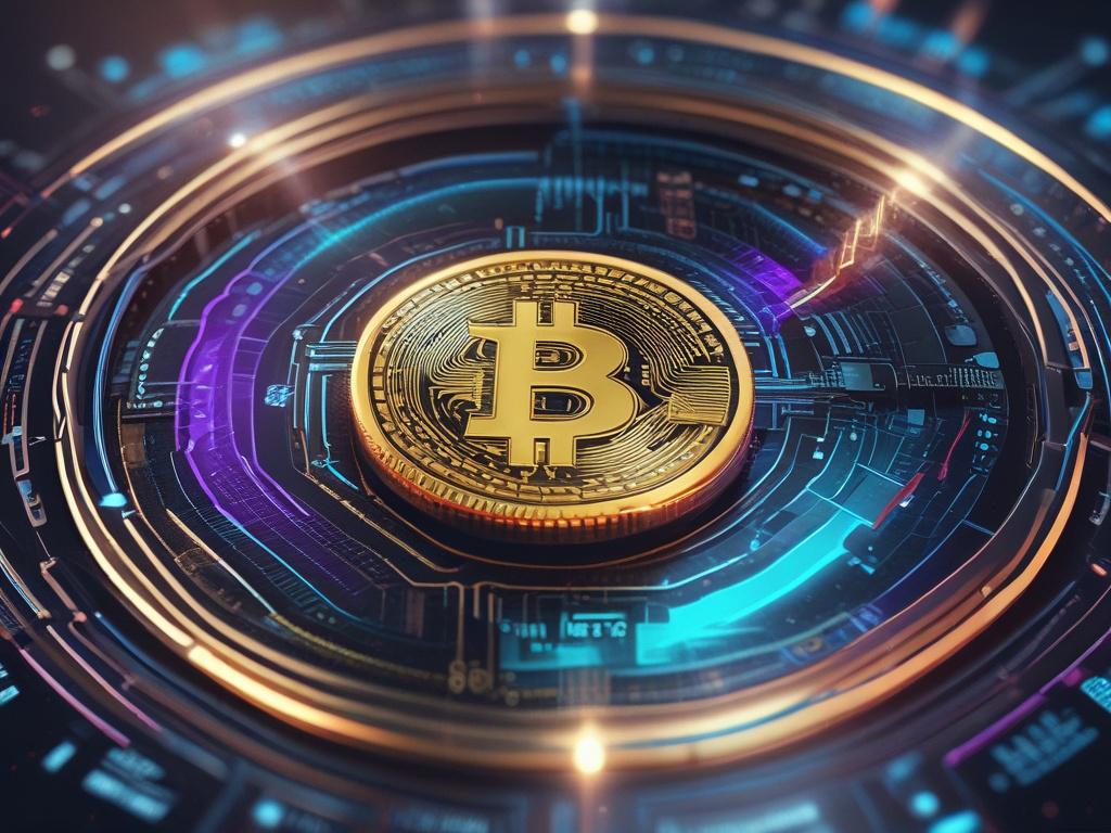 A hyper realistic close up shot of a futuristic digital