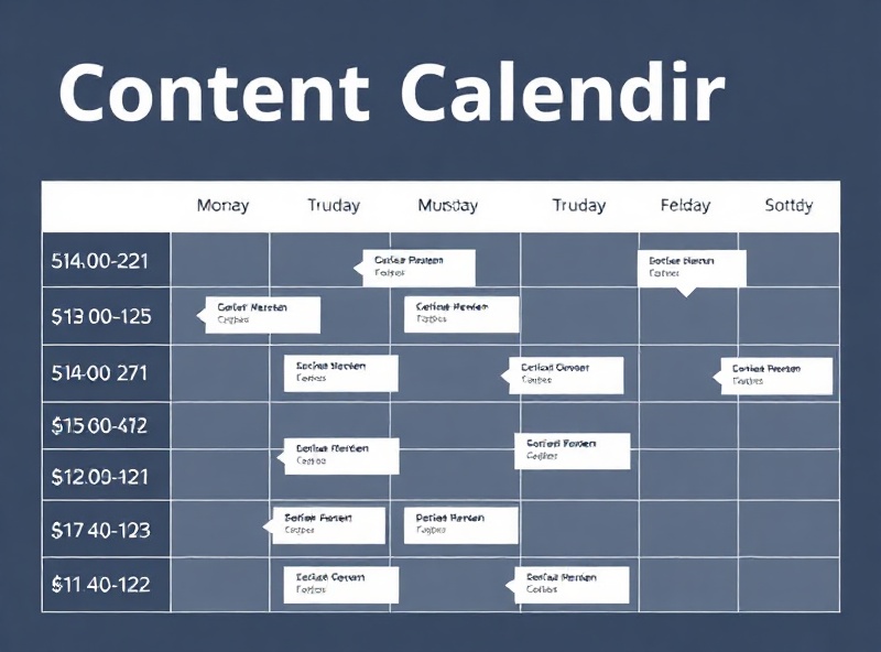 Content calendar planning