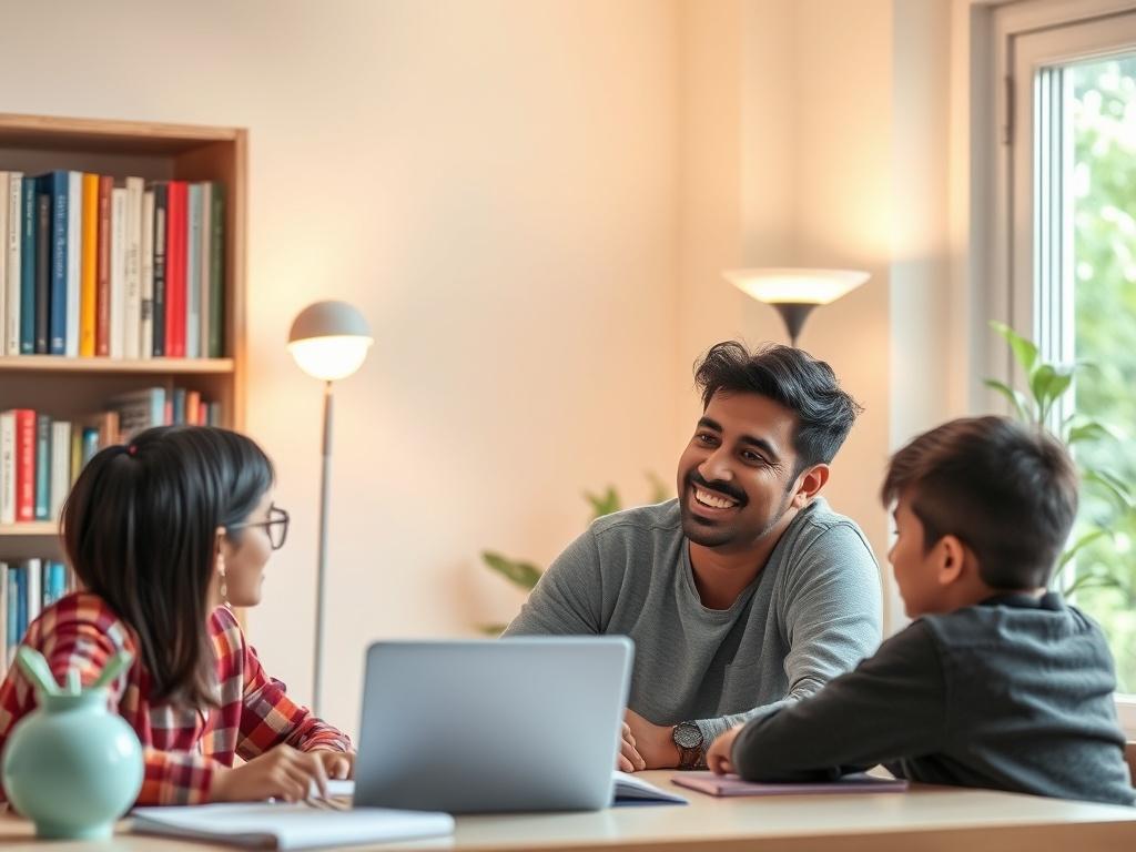 A serene and inviting study space featuring a single tutor