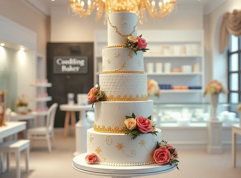 Custom wedding cake