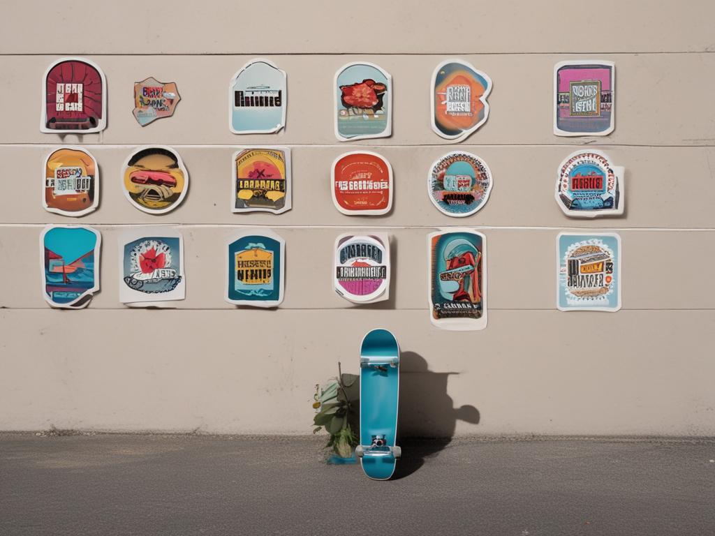 stickers, urban style, skate culture, colorful, durable