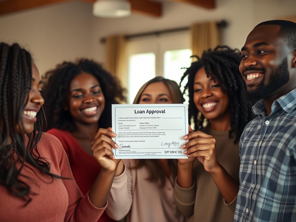 A close up shot of a diverse group of people