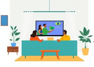 Família assistindo TV