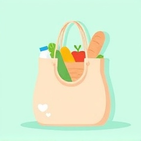 Grocery bag with fresh produce