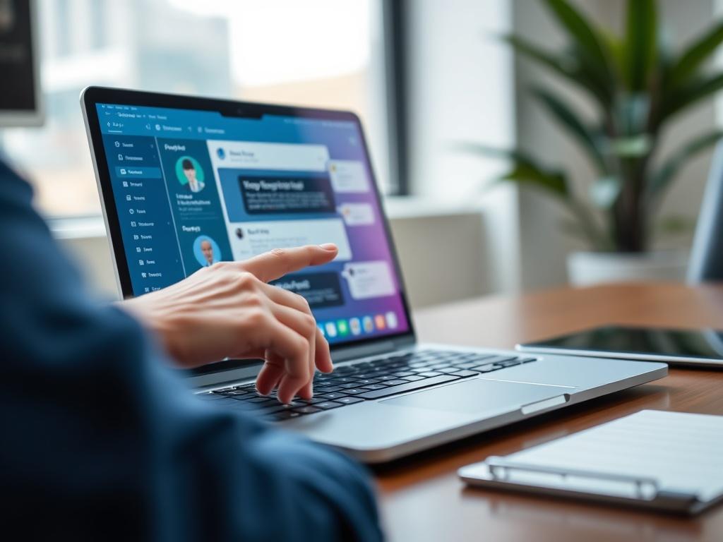 A close up shot of a modern laptop screen displaying