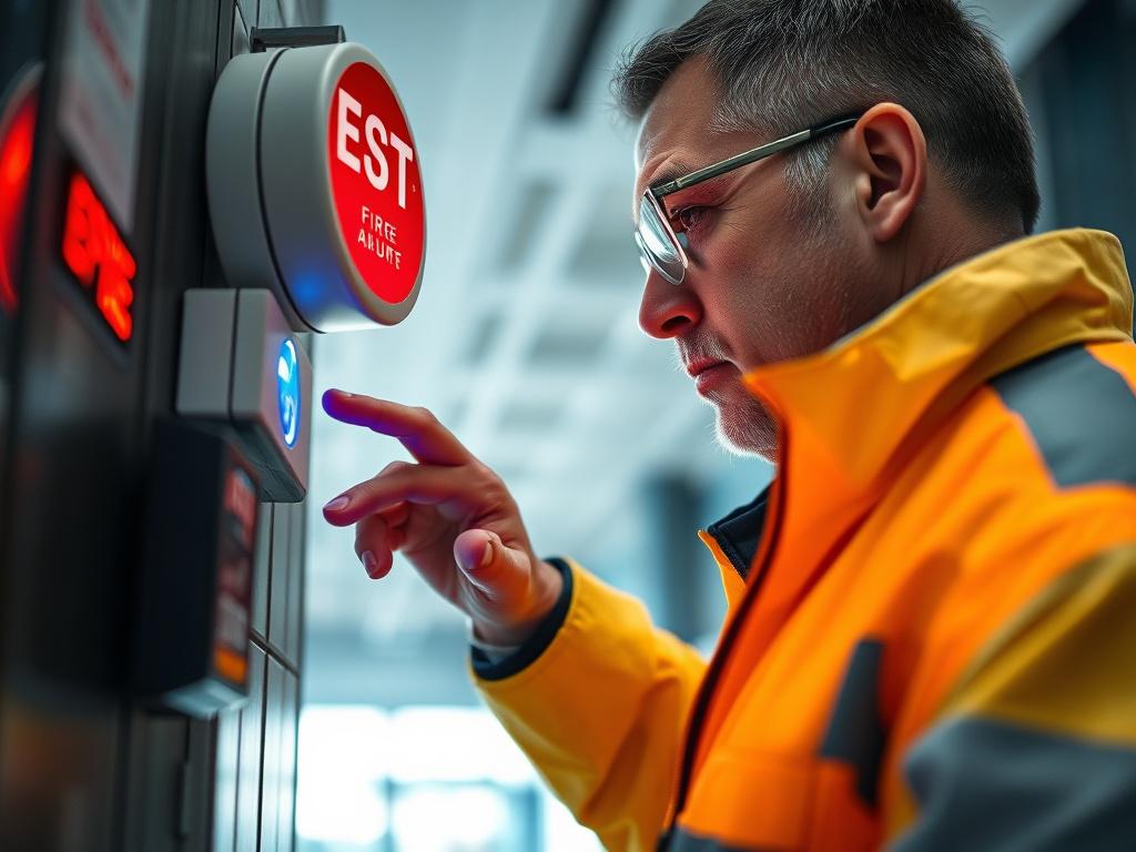 A hyper realistic close up of a professional inspector examining