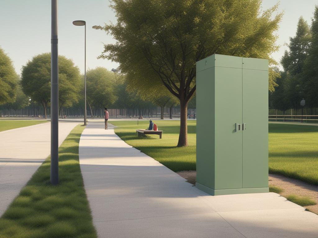 sanitized park, clean public area, eco-friendly sanitation