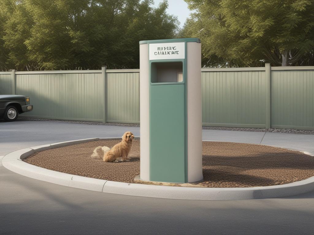 pet waste station, maintenance service, clean dog area