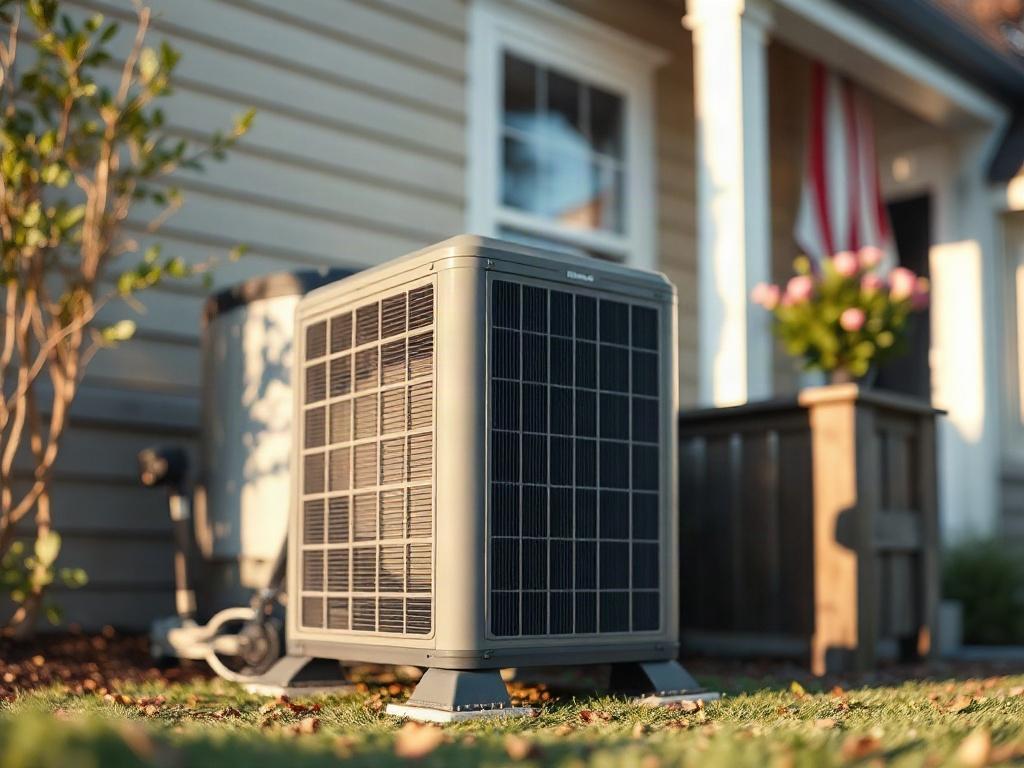 **Prompt for AI Image Generator:**

Create a hyper-realistic, high-resolution photograph that captures the essence of reliability in a well-maintained HVAC system, reflecting the title "Caldwell Heating & Air: What Makes a System Dependable." The composition should be simple and clear, featuring a singular subject—a sleek, modern HVAC unit displaying signs of meticulous care and maintenance.

The HVAC unit should be positioned in the center of the image with a slight angle to showcase its features, such as 