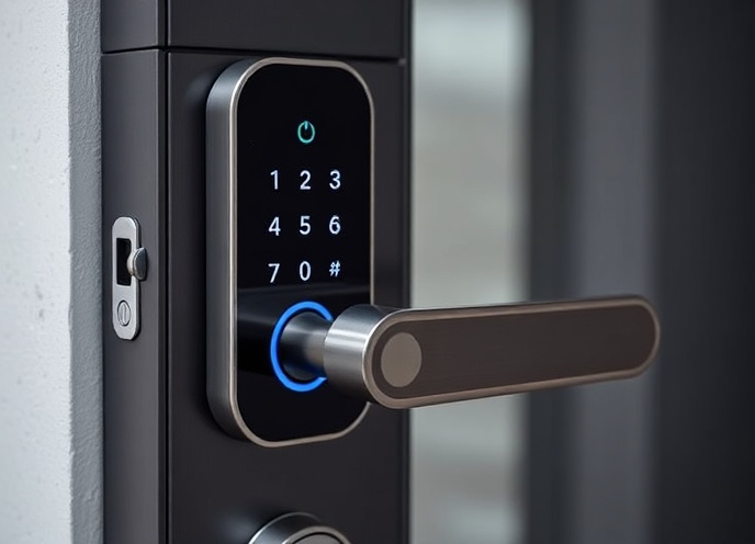 Modern smart lock system with digital keypad