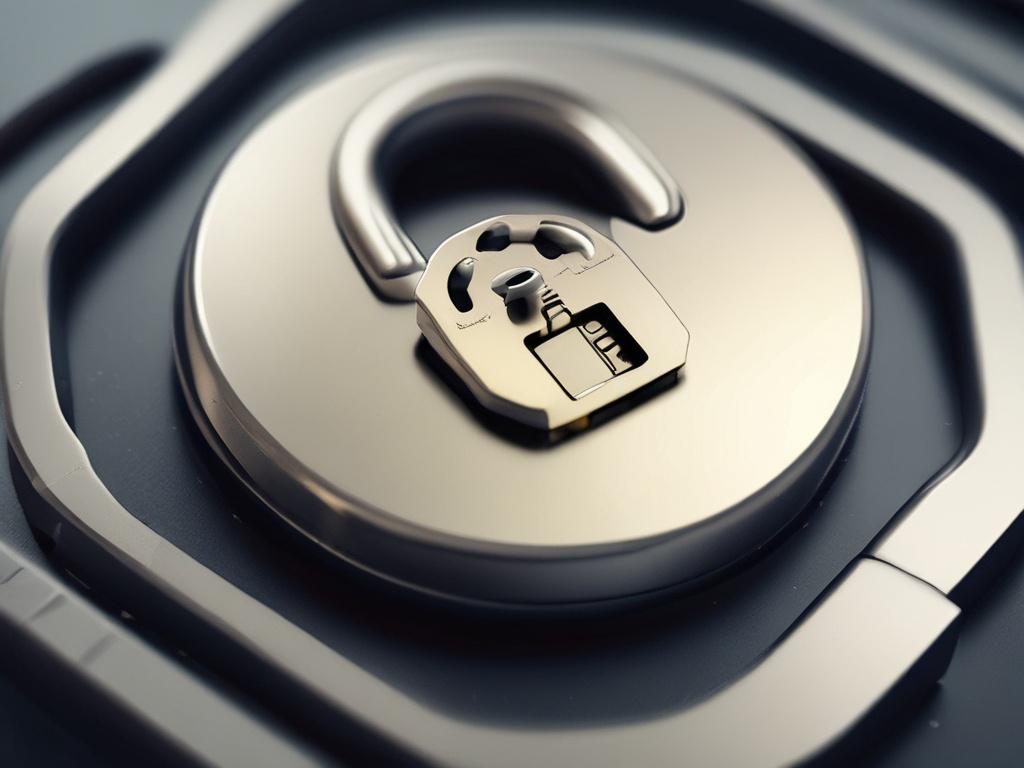 A close up shot of a secure digital lock on