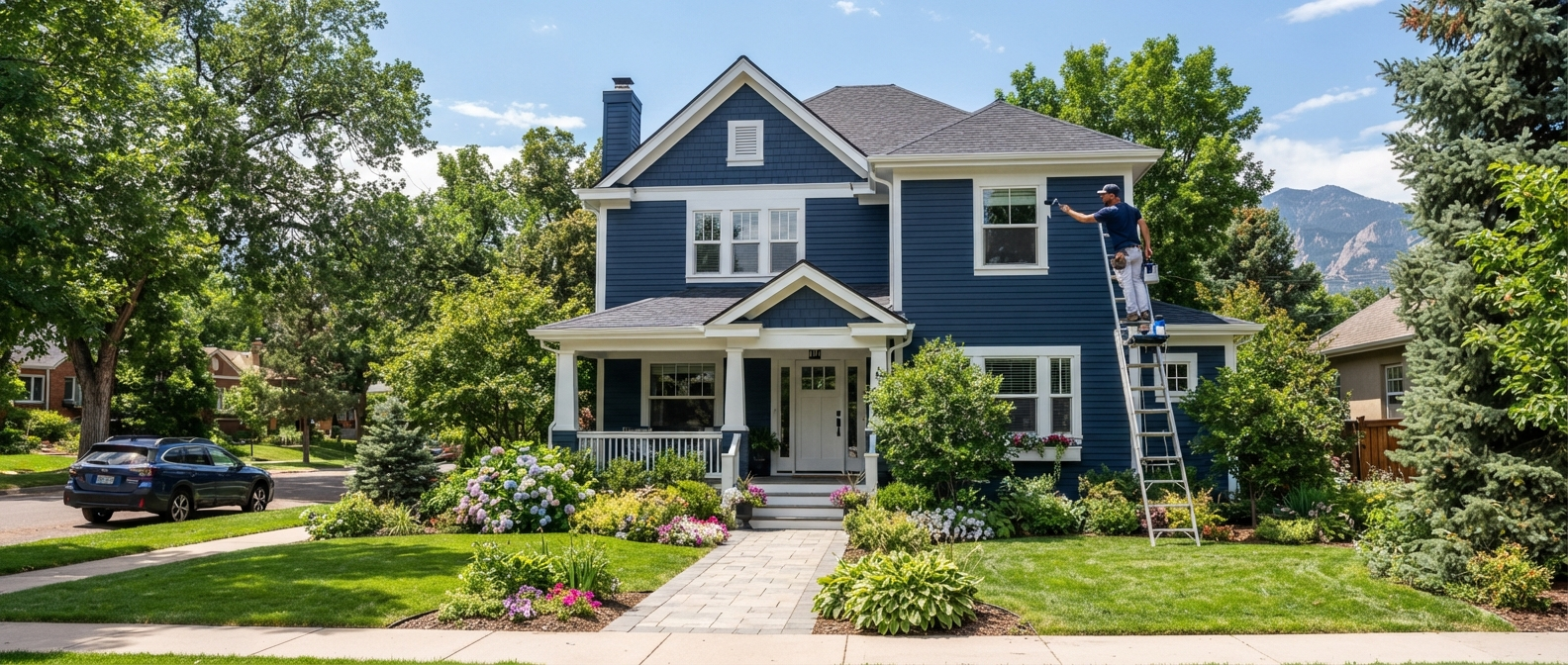 Professional exterior house painting by Veteran Painting & Coatings