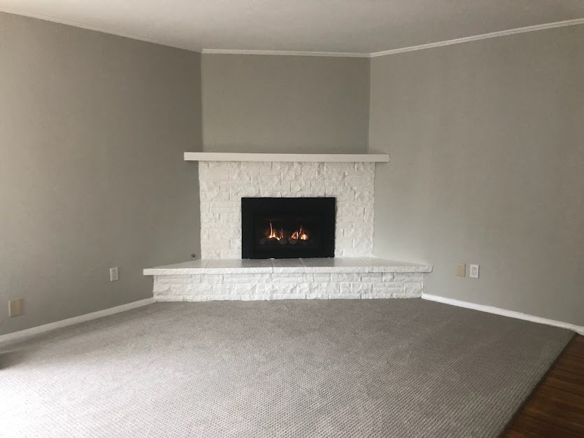 Interior fireplace painting project
