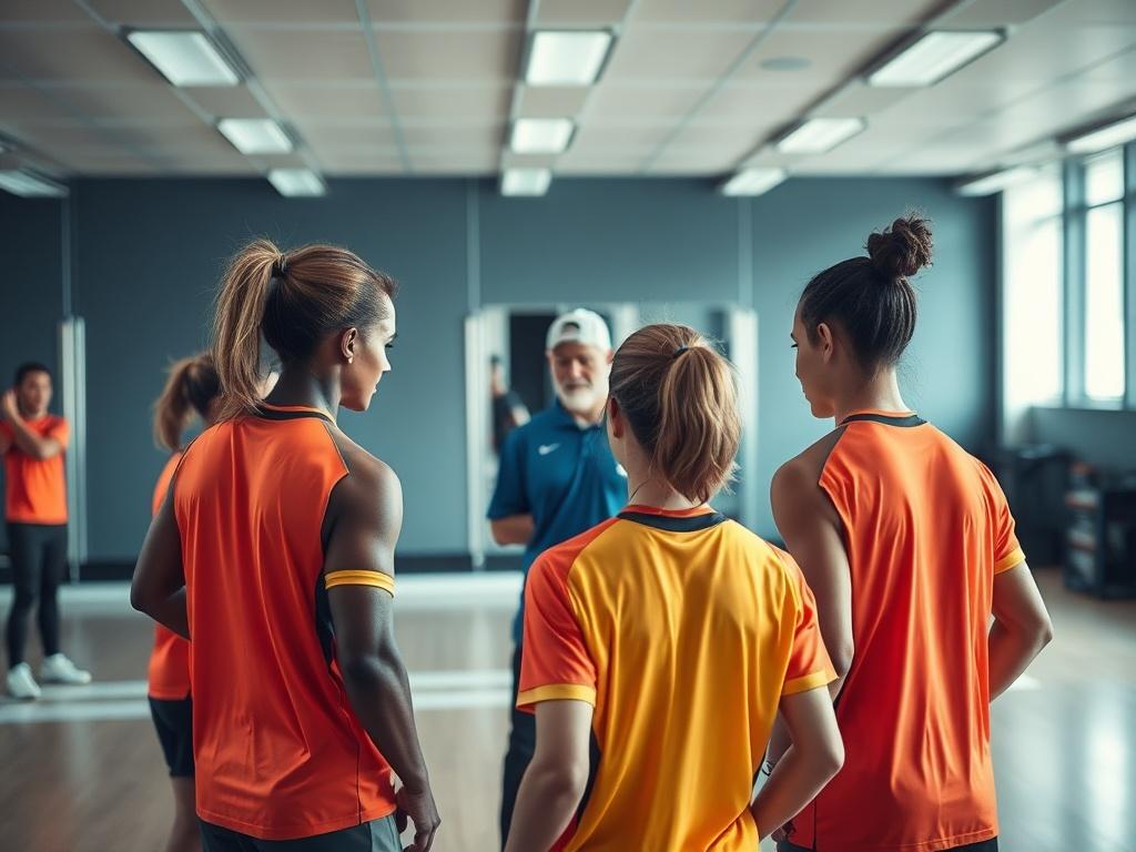 A motivational training session showcasing team members practicing together, with