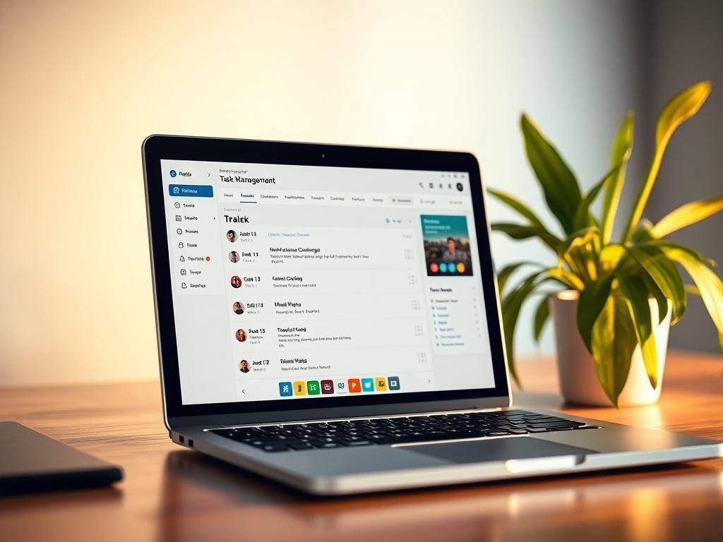 A hyper realistic close up image of a modern workspace