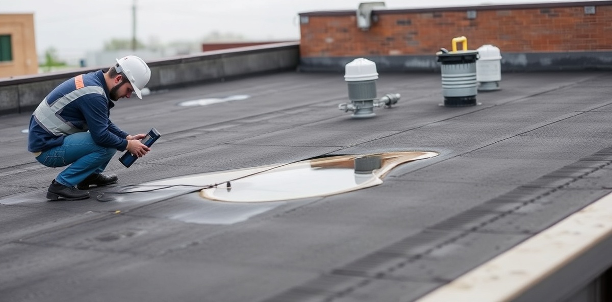 Commercial roof leak investigation and repair