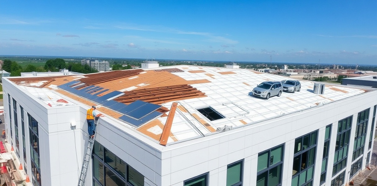 Commercial roof replacement project