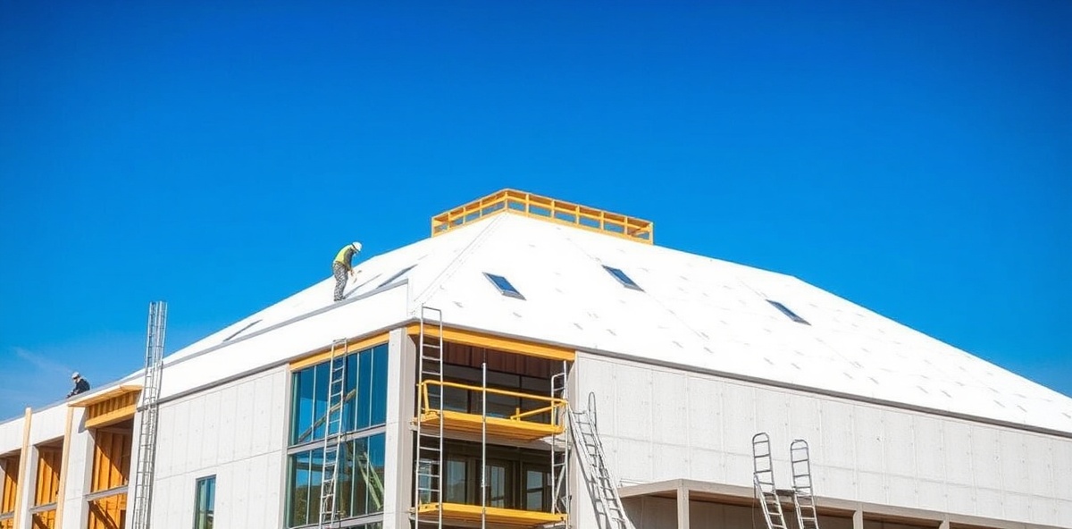 New construction roofing installation