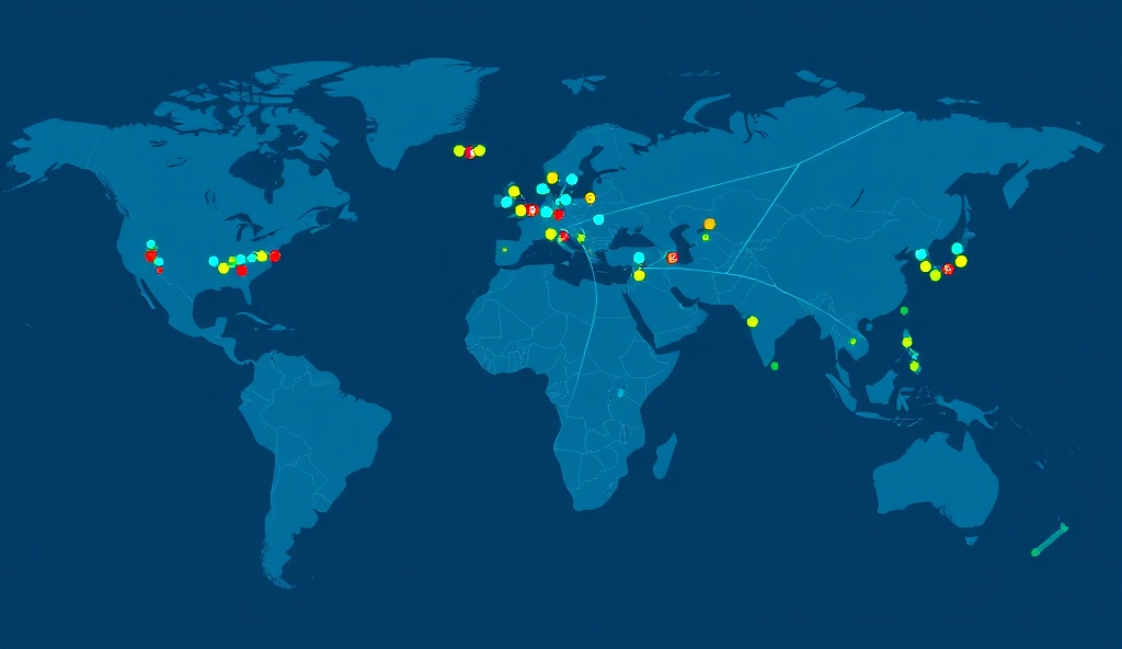 Global infrastructure network map