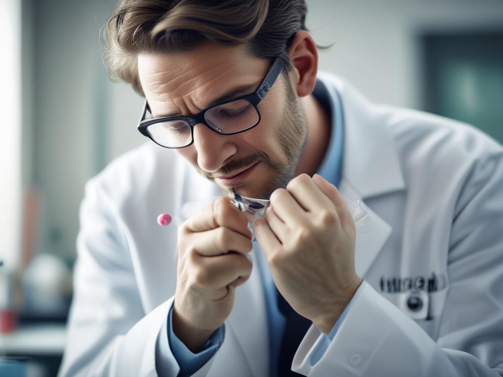 A high-resolution close-up shot of a healthcare professional preparing an injection for Growth Hormone Therapy. The professional, wearing a lab coat and gloves, is focused on the syringe, showcasing precision and care. The background is softly blurred, emphasizing the subject while incorporating a calming, neutral color palette that matches rgb(162, 175, 127). The lighting is warm and inviting, highlighting the professionalism and trustworthiness of the healthcare environment.